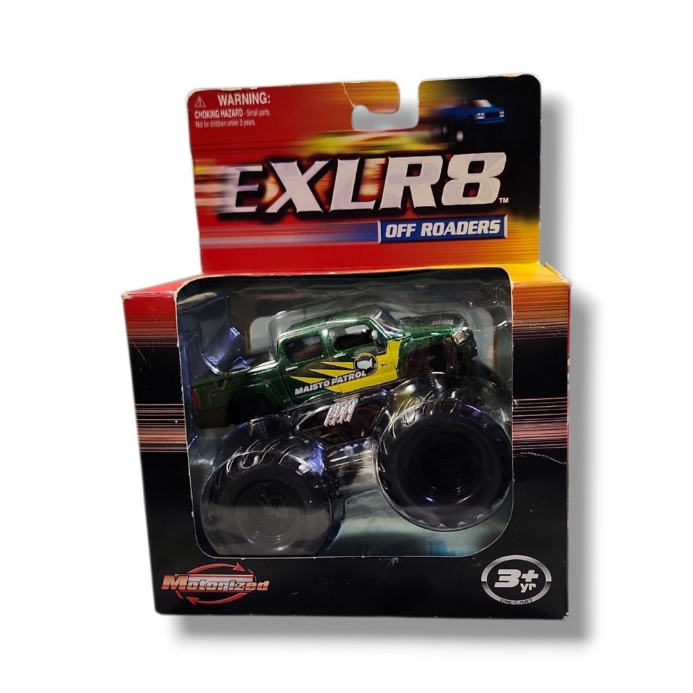 Maisto Exlr8‎ Off Road Motorized Die Cast Monster Truck Green Maisto Patrol E88